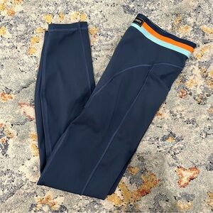 Savage x Fenty Navy Leggings with Orange and Blue Band